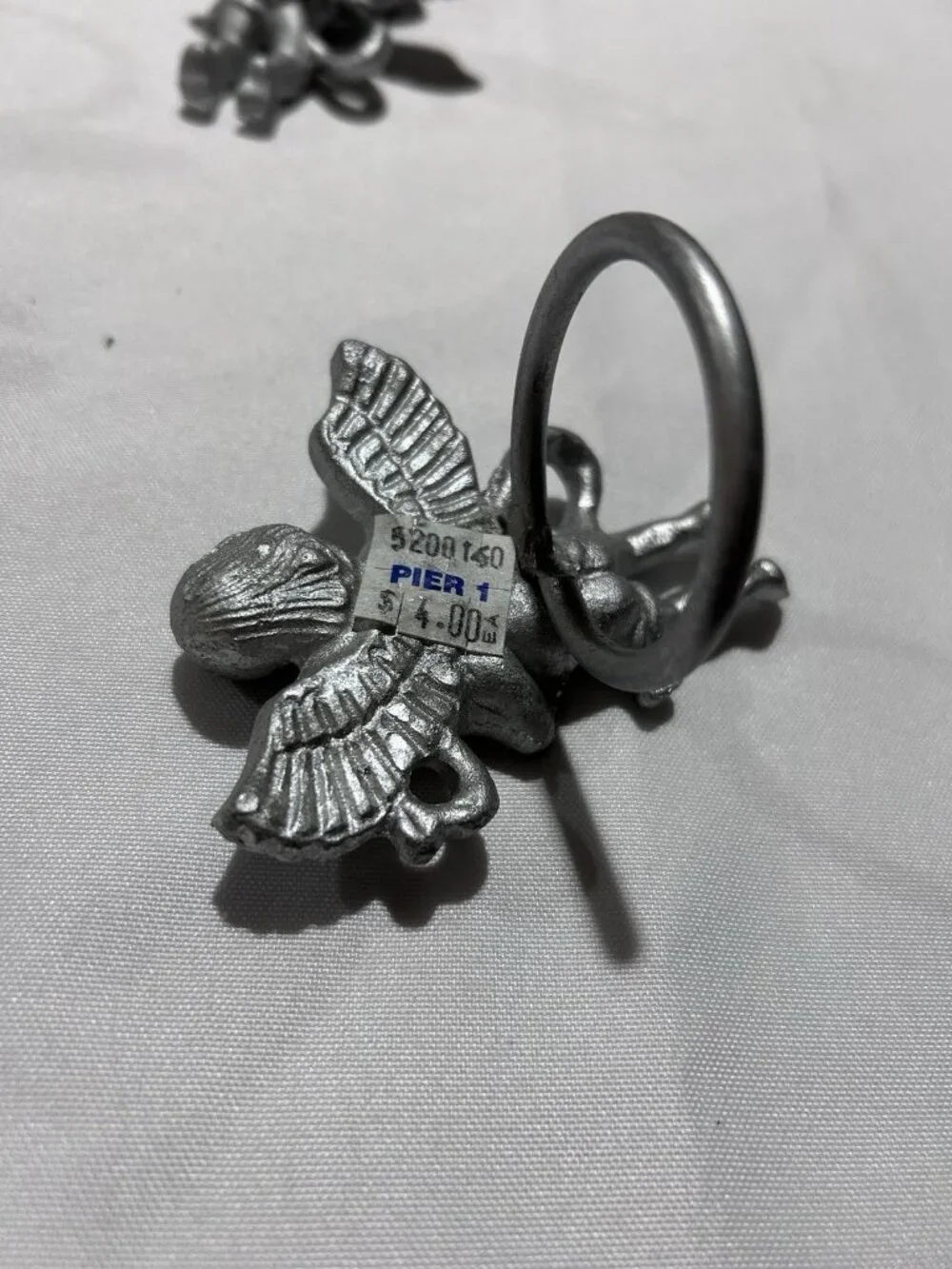 Pier 1 Cherub Angel Harp Heavy Napkin Rings Lot of 10 Vintage